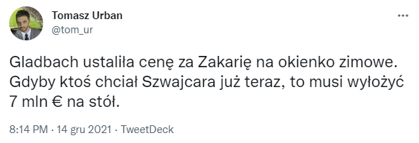 Zakaria wyceniony! TYLE TRZEBA ZAPŁACIĆ ZA PIŁKARZA Z 6-MIESIĘCZNYM KONTRAKTEM!